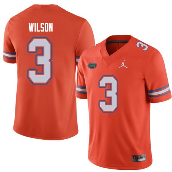 Men's NCAA Florida Gators Marco Wilson #3 Stitched Authentic Jordan Brand Orange College Football Jersey DQI0565BU